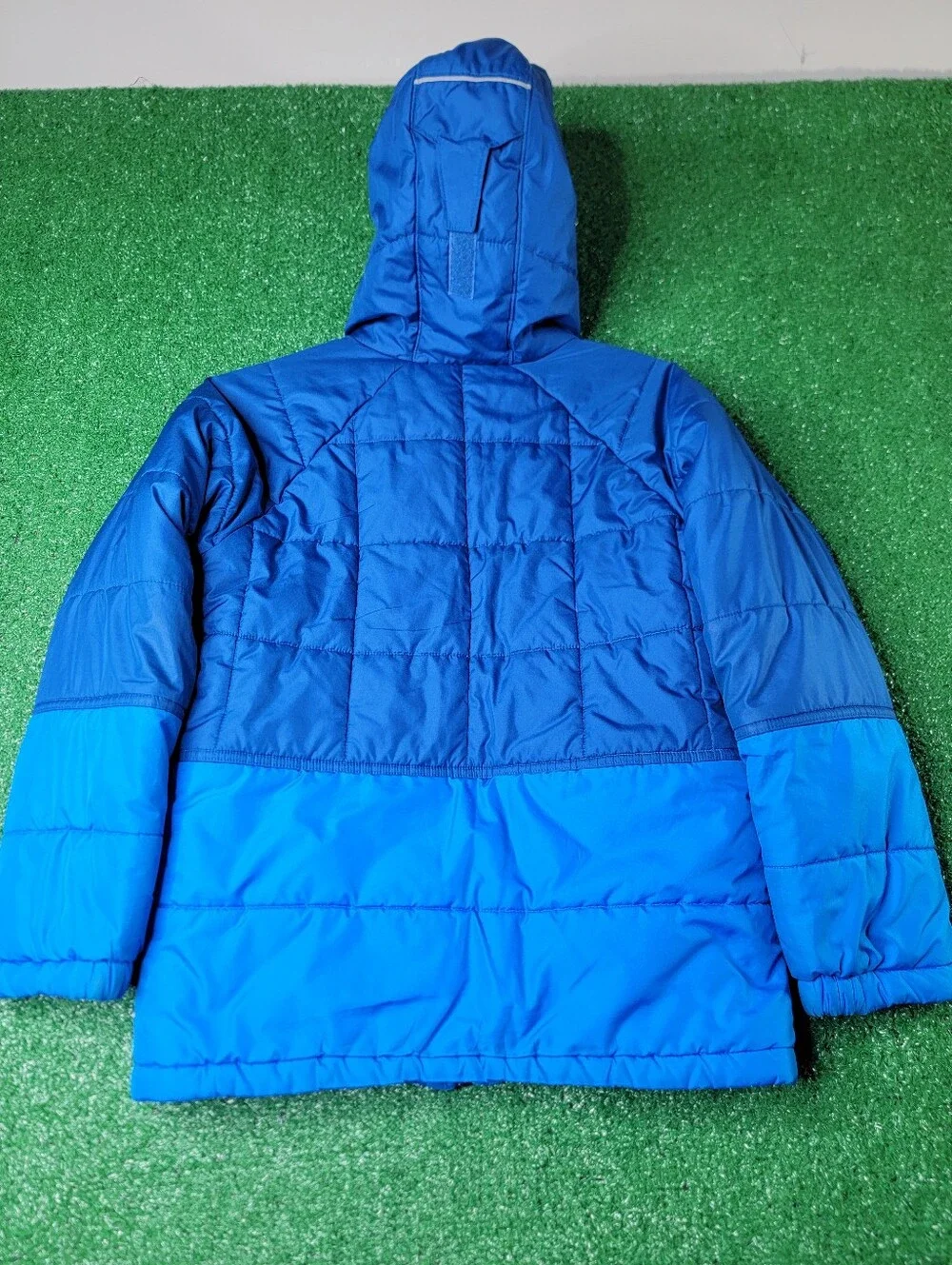 Columbia Sportwear Boy's Hooded Puffer Jacket Size Medium 10/12 Blue Full Zip